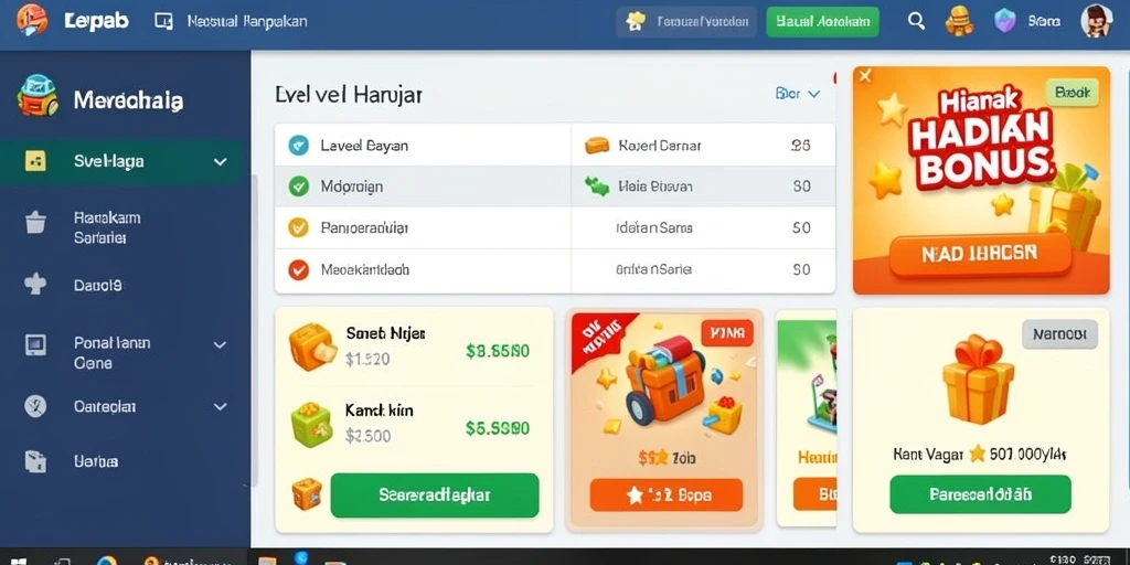 Tampilan awal HARTASPIN yang menarik dan penuh warna.